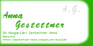anna gestettner business card